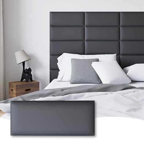 Gorkett Leather Black Peel and Stick Headboard...
