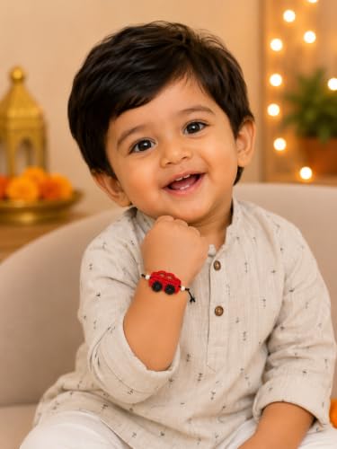 Image of El Regalo Kids Rakhi- Crochet handmade Rakhis for Little Brother /Niece /Nephew | Soft, Knitted Crochet Rakhis with Cartoon Characters- for Kids /Babies /Toddlers