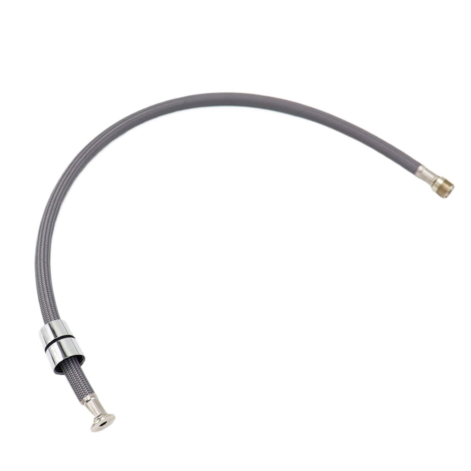 Tuyau d'eau Flexible tressé en Nylon 50cm/60cm/85cm F1/2 M15 * 1, for robinet extractible de cuisine, Tube rotatif, plomberie noire et grise(50cm Gray)