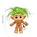 Cartoon Troll Doll Keychain, Good Luck Troll Key Holder, 10cm Anti-Lost Key Chain, Collectible Troll Doll Key Ring, Nostalgic Keychain For Collections, School Project Troll Doll Key Holder