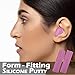 Water Gear Silicone Ear Plugs - Swimming Putty Ear Plugs - Soft Moldable Protection from Water and Shooting Noise (Pink)