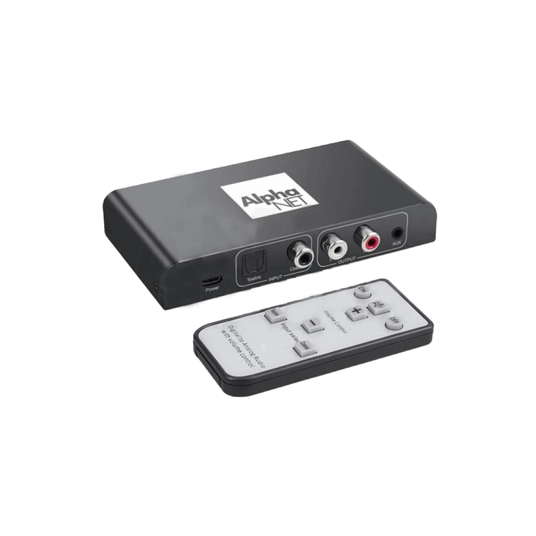 Conversor de audio digital a analógico - Ajuste de volumen - Amplificador de auriculares - Con mando a distancia - ALPHA electrónica CT406/12