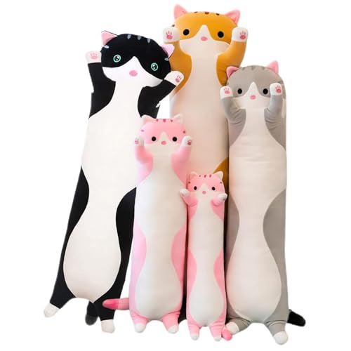 Long Cat Plush Pillow Soft Cat Hugging Pillow Stuffed Animal Pillow Cute Kitty Sleeping Throw Pillow Gift for Kids(90cm/35.43inch,Pink by Somao - Used condition - US$22.72
