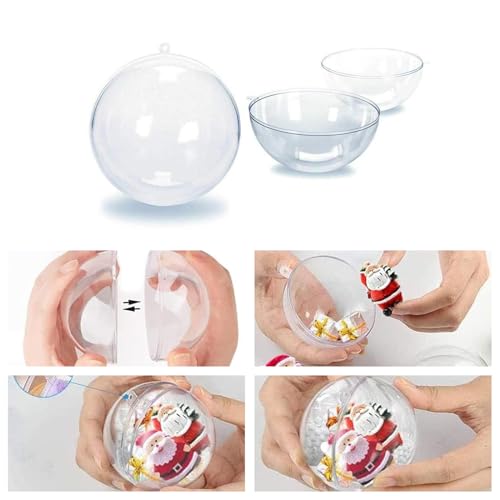 20 Pezzi Palline di Natale Trasparenti, Palline di...