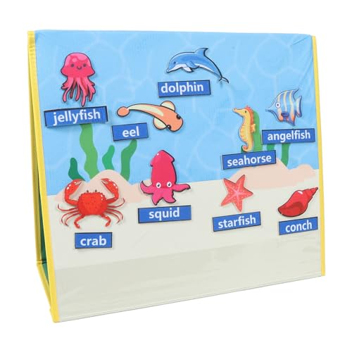Ocean Felt Story Board, Cute Marine Animals Matching Game for Kids, Helps Develop Hand Eye Skills, Colorful and Interactive with Ocean Felt Story Board