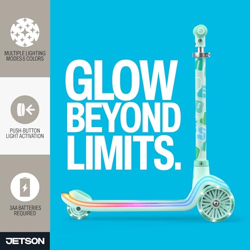 Image of Jetson Twee 3-Wheel Light-Up Kick Scooter, Kids' Scooter with LavaTech Deck Lights, Adjustable Handlebar Height, 4.7-Inch Wheels, Ages 3+
