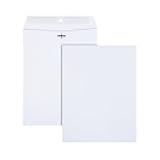 9 x 12 Clasp Envelopes,Deeply Gummed Flaps for Permanent Secure Seal, Great for Filing, Storing or Organizing Documents, 28 lb. White Wove, 100/Box (QUA38390)