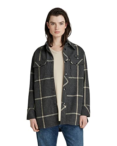 G-Star Raw Boyfriend Overshirt, Sobrecamisas Para Mujer, Multicolor Cloack Louis Check D22178-C840-D485 , M G-Star Raw Boyfriend Overshirt, Sobrecamisas Para Mujer, Multicolor Cloack Louis Check D22178-C840-D485 , M