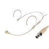 Double Over Ear Headset Microphone Ear Hook Microphone Concealed Compatible with AKG Wireless System Bodypack Transmitter Ideal for Lectures Live Performance Theatre Podcasts
