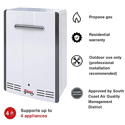 Rinnai Rus75Ep Tankless Hot Water Heater, 7.5 Gpm, Propane, Outdoor Installation #TOP1