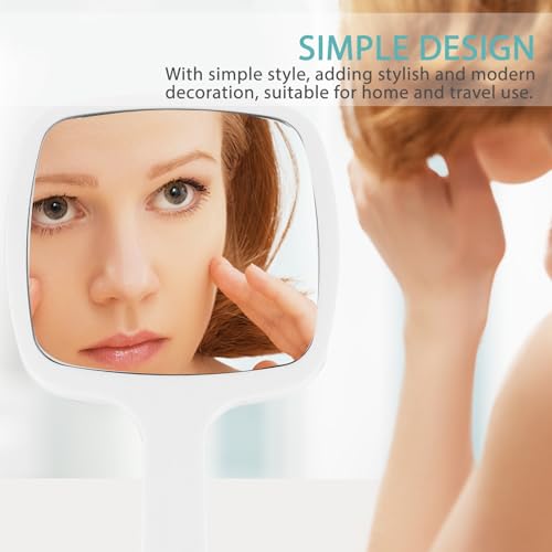 Espejo de maquillaje portátil ibasenice blanco miniatura 3