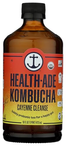 Health Ade, Kombucha Cayenne Cleanse Organic, 16 Fl Oz