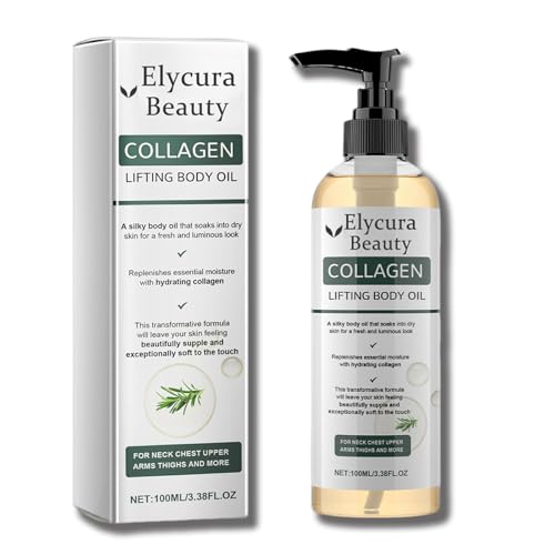 Elycura Beauty Collagen Oil lifting body oil Hydrating For skin Body Oils For Women & Men 3.38 fl oz /100 ml (1pcs)