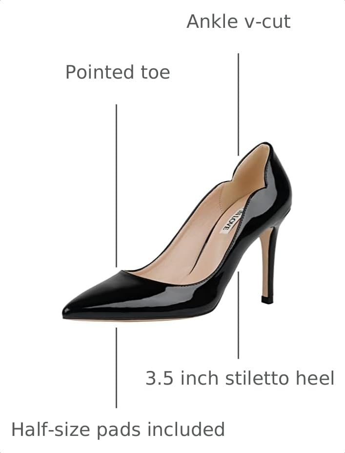 Image of JOY IN LOVE Pumps for Women 3.5 inch Stiletto High Heels Pointy Toe Pumps Shoes