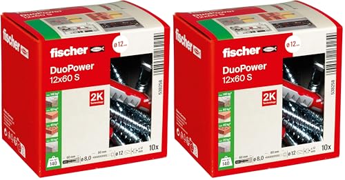 Cheville DuoPower 12x60 fischer : fixez solidement dans tout support