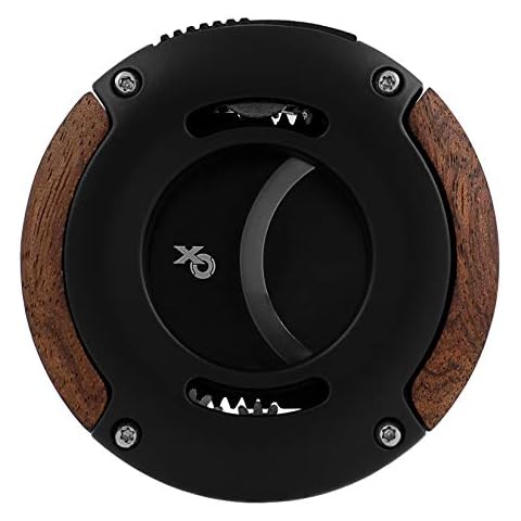 XIKAR XO Double Guillotine Cigar Cutter, Phantom Redwood – Dual Stainless Steel Blades, 64 Ring Gauge, Round Aluminum Body, Precision Cigar Cutting, Spring-Loaded Release, Premium Cutter for Cigar Aficionados Cover