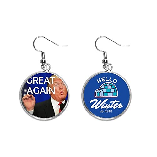 Pendientes de Trump divertidos para fiestas de disfraces y moda urbana streetwear