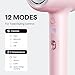 Hair Dryer, Wavytalk Turblow Pro Fast Drying Blow Dryer with Diffuser, High Speed Hair Dryer with 110,000 RPM, Pro Negative Ions for Reduces Damage, Frizz Smoothing, 3 Speeds & 3 Temps, Pink