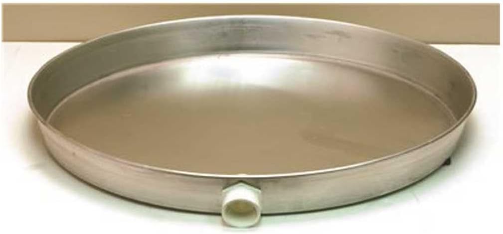 Camco 20800 20" ID x 2-1/4" Aluminum Water Heater Drain Pan with PVC Fitting
