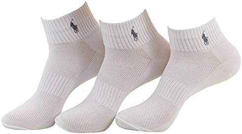 Polo Sport Ralph Lauren Mens Lightweight 3PK Athletic Socks White 10-13