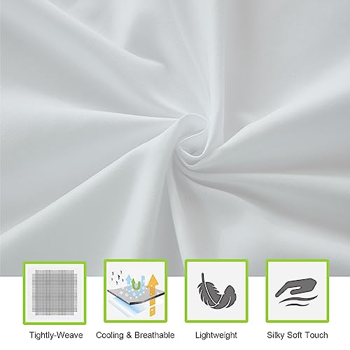 Ilavande White Full Size Sheet Sets, 4 Piece Full Bed Sheets,Hotel Luxury Super Soft 1800 Series White Sheets For Full Size Bed-Wrinkle Free & Breathable(Full,White) #TOP3