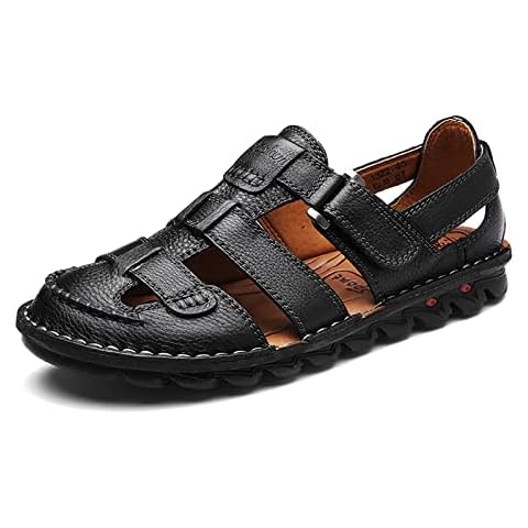 ZHNSHM Men's Lightweight Adjustable Closed Toe Sandals Cover