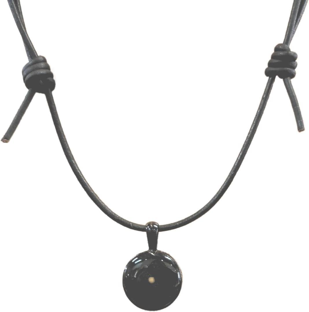 Mustard Seed Christian Necklace for Men, Adjustable Leather and Resin, Inspirational Gift for Men