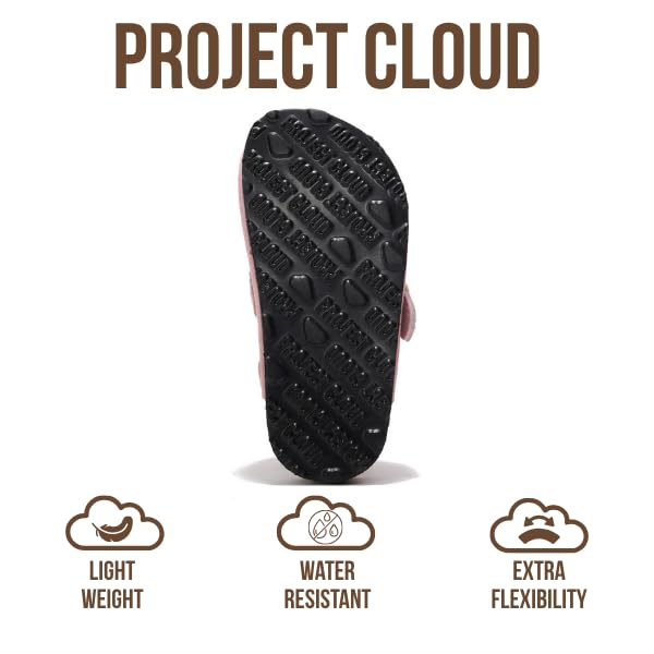Image of Project Cloud Kids Clogs 100% Genuine Leather with Natural Cork Footbed & Memory Foam Insole Arch Support - Non-Slip Clogs for Kids - Slippers Sandals for Boys & Girls Footwear