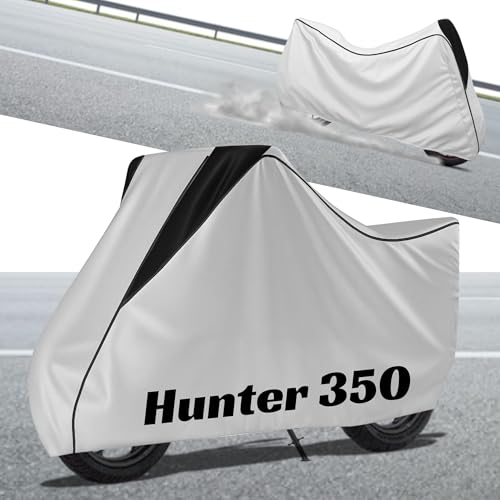 Image of Stylish Water Resistant Bike Body Cover Compatible with Hunter 350 & All Models | UV Protection, Dustproof, Heat Resistant, Two Wheeler | New All Weather Protection, Dust & Rain