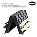 AMEROUS 10 Inches Magnetic Travel Chess Set with Folding Chess Board - 2 Extra Queens - Instructions for Beginner, Kids and Adults