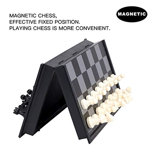 Set de Ajedrez Magnético AMEROUS de Viaje Plegable 10 Pulgadas miniatura 4