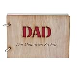 Album per scrapbooking/fotografico o quaderno da decorare, con scritta in inglese “Dad, the memories so far”, idea regalo per la festa del papà o per compleanno