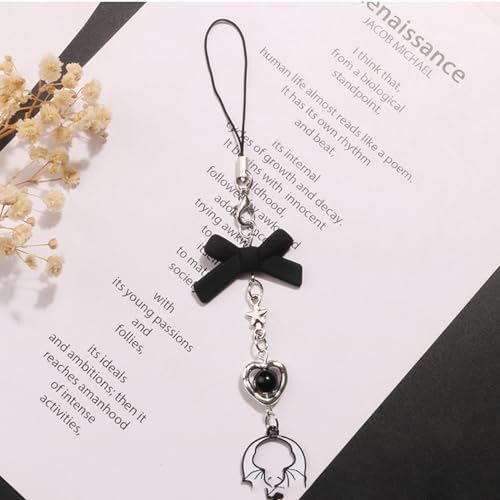 MENGZHIAO Keychain Pendant,Stylish Gothic Keychain Pendant Fashionable Phone Lanyard Unique Style Phone Pendant Phone Charm Versatile Phone Straps