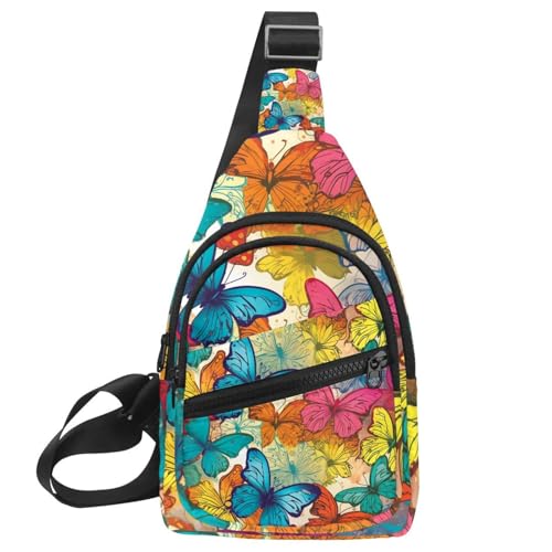Sac à bandoulière homme femme sac de poitrine convertible léger