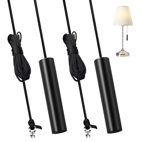 2PCS Bathroom Light Pull Cord 150cm Nylon Pull Switch Cord Extension