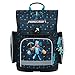 Baagl Schulranzen Jungen Mädchen für 1. Klasse, Ergo Schultasche Grundschule, Leichter Kinder Ranzen Tornister Schulrucksack mit Brustgurt (Minecraft Blue Axe)