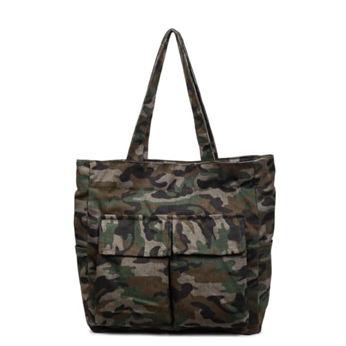 Bolso casual de mujer con estampado leopardo y múltiple bolsillo