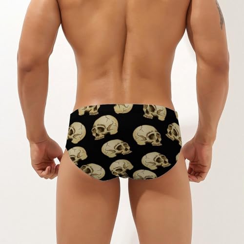 Skull and Bones Mens Swim Briefs Quick Dry Swimming Trunks Training Swimsuit Low Rise Swimwear2