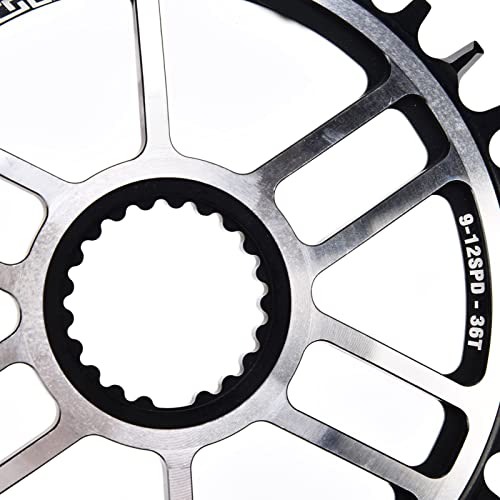 Sungooyue 36T Bicycle Chainring, Aluminum Alloy Direct Mount 12 Speed Bike Single Disc Brake For Shimano M7100 For M8100 For M9100 #TOP6