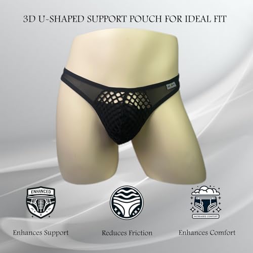 JOCKMAIL Men’s Thong Underwear Sexy Lace G String Thongs Mesh Breathable Thong for Men3