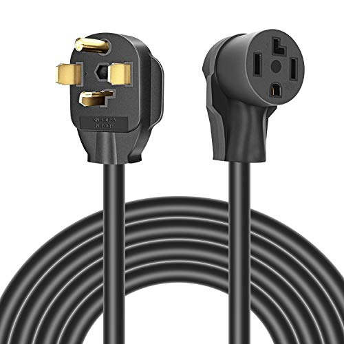 Rophor Dryer Extension Cord 4 Prong 30 Amp NEMA 14-30P to 14-30R Extension Cord for Dryer Power Extension and EV Charging 125V/250V 10 Feet