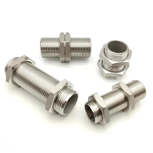 Conector pasamuros 3/8" de rosca corrida completa y longitud extra de 20cm 6