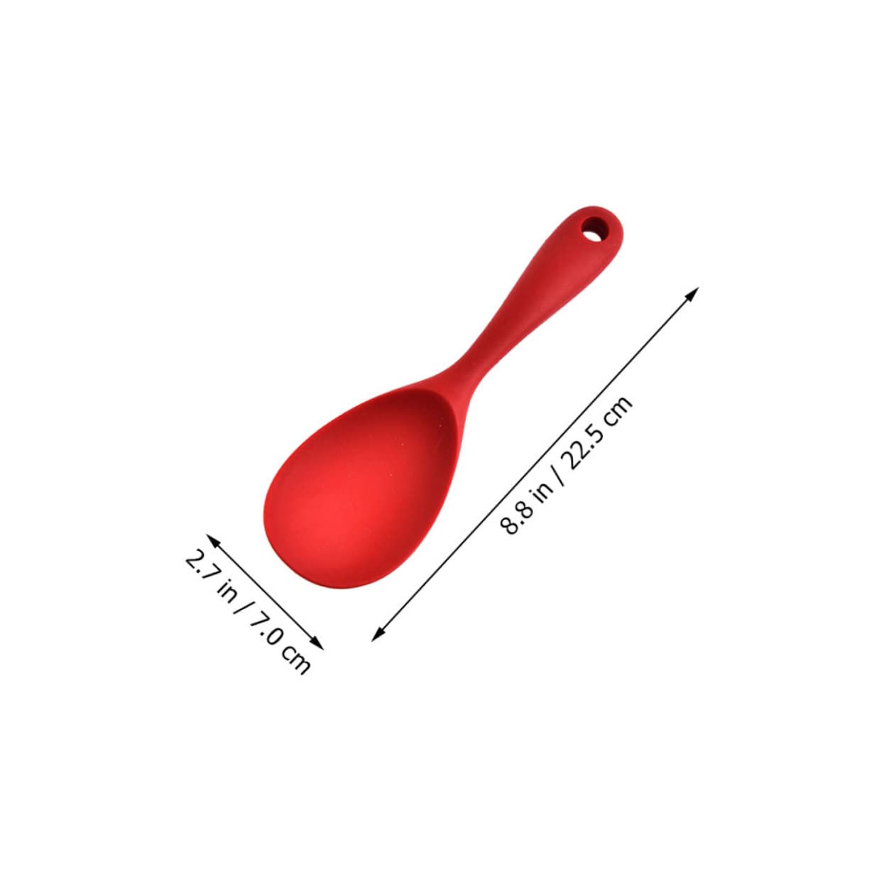 Cabilock 1Pc Rice Spoon Non Stick Kitchen Utensil Red Rice Scoop for Cooking Serving and Table Decor Simple Design for Use