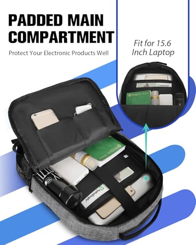 Image of WOLT Skateboard Backpack, 15.6 Inch Laptop Backpack for Men Women, Sports Backpack with Ball Holder