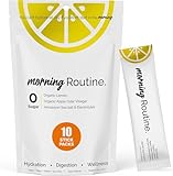 ROUTINE Morning Daily Hydration | Electrolyte Powder Packets with Apple Cider Vinegar, Lemon, and Sea Salt | Keto & Paleo-Friendly Electrolyte Drink Mix (10 Pack)
