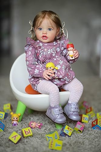Muñeca Reborn Niña Realista 24 Pulgadas de Silicona y Vinilo miniatura 2