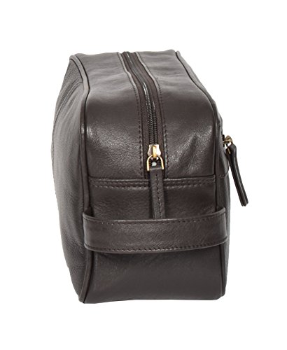 Trousse de toilette en cuir pour homme HOL18 : le cadeau marron idéal - 3
