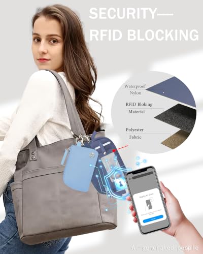 Image of Wallet Wristlet for Women, RFID Wallet Keychain with Dual Pocket | Nylon Wristlet Wallet with Coin Purse, ID Window, Card Holder and Small Wallet Design
