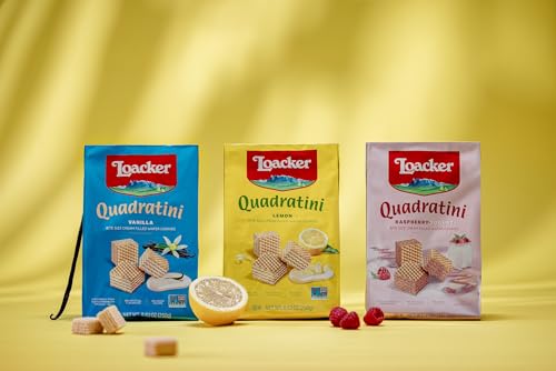 Image of Loacker Quadratini Fruity Variety Pack: Lemon, Vanilla & Raspberry-Yogurt