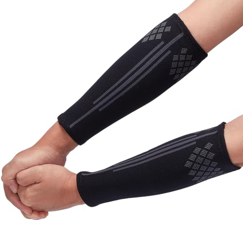 CREATCABIN Manchon Protection pour Avant Bras Volleyball Nylon Noir Respirant pour Passes et Frappes. Protection Optimale pour L'Entraînement au Basketball Football Américain Baseball Femme/Homme